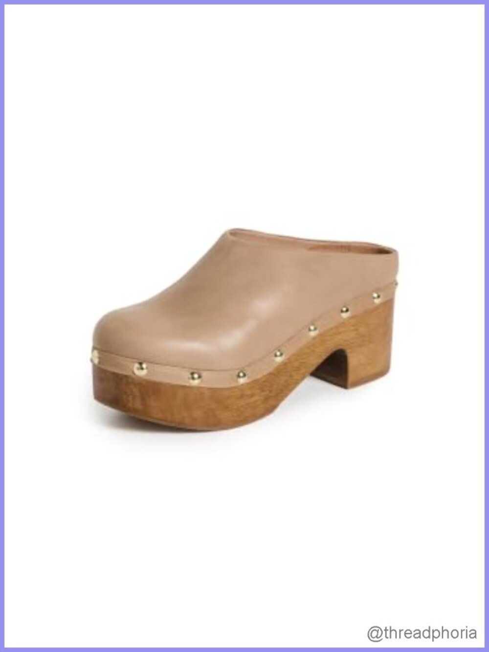 Free People Calli Studded Leather Chunky Platform Clogs